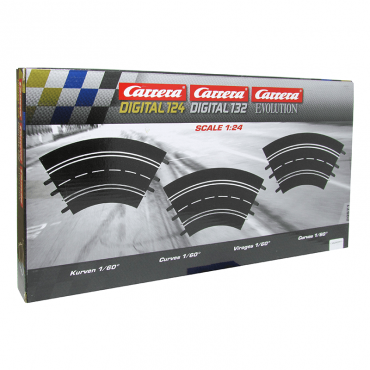 CONJUNTO COM 3 CURVAS  DE 60 GRAUS PARA AUTORAMA CARRERA DIGITAL 1/24 1/32 E EVOLUTION CAR20020571 20020571